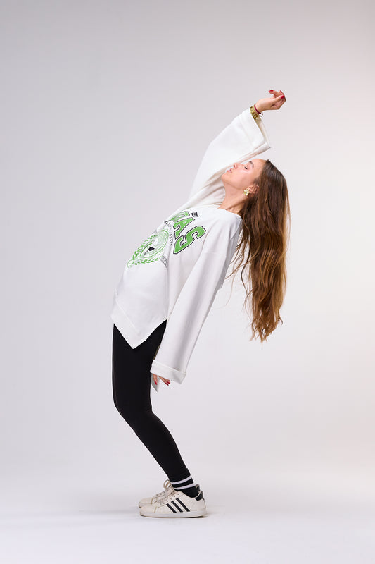RETRO SPORTS || summer Premium Cotton Oversize Tshirt with Side Slits & Wide Bell Sleeves
