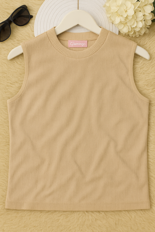 Ribbed Sleeveless Basic