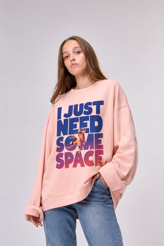 I JUST NEED MORE SPACE || Summer Premium Cotton Oversize Tshirt with Side Slits & Wide Bell Sleeves