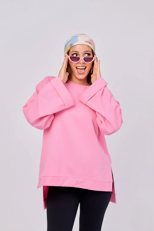 SUMMER BLANK || Summer Premium Cotton Oversize Tshirt with Side Slits & Wide Bell sleeves