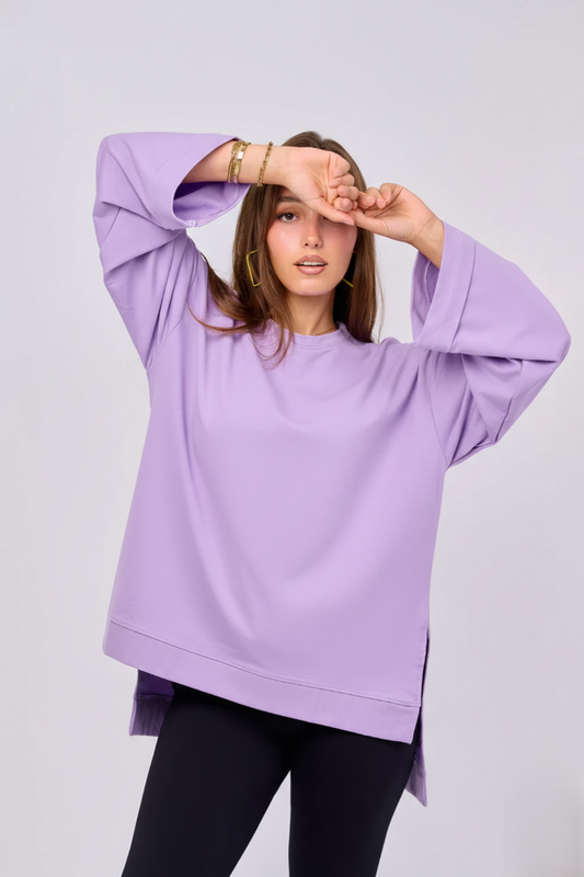 SUMMER BLANK || Summer Premium Cotton Oversize Tshirt with Side Slits & Wide Bell sleeves
