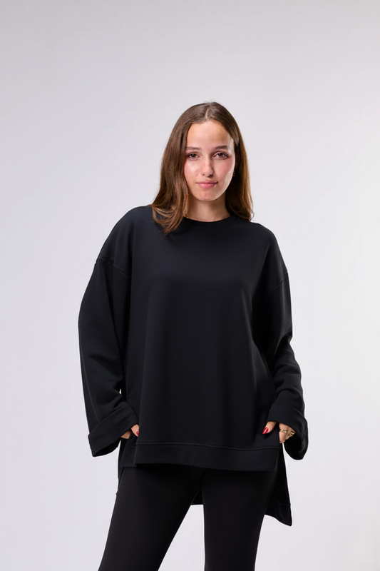 SUMMER BLANC || Summer Premium Cotton Oversize Tshirt with Side Slits & Wide Bell sleeves