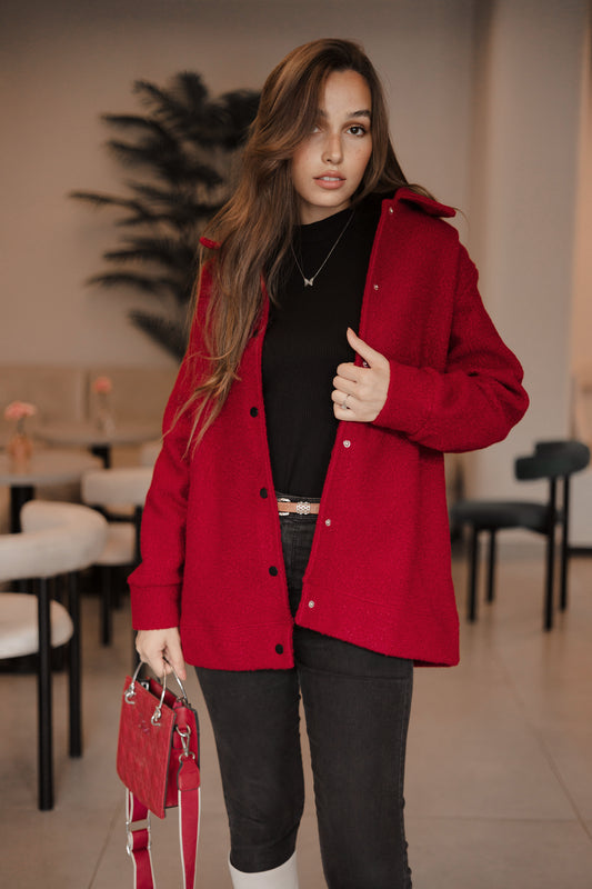 Fluffy Wool chemise "red"