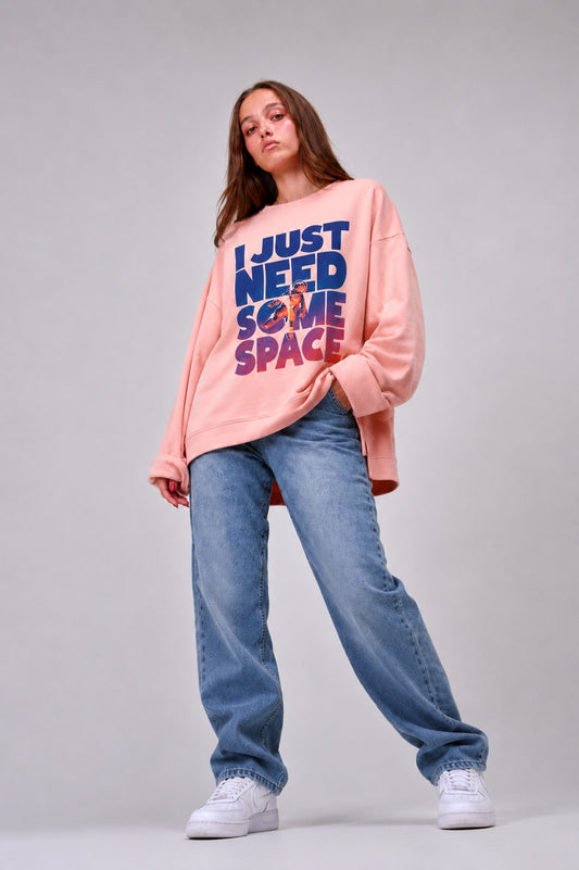 I JUST NEED MORE SPACE || Summer Premium Cotton Oversize Tshirt with Side Slits & Wide Bell Sleeves