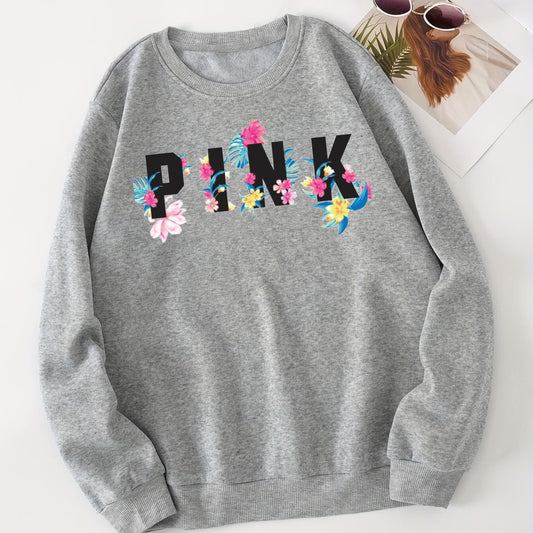 "PINK" over Size sweatshirt
