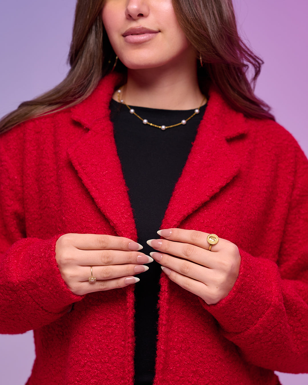 CLOUD HUG || Cozy Red Fluffy winter long coat – Glam'ngo
