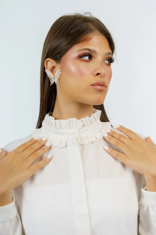 Ruffle Collar Blouse