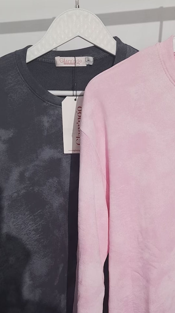 DUSTY VIBES "BABY TERRY" ||  Pink All Season Baby Touch Cotton Top with Side Pleats & Side Slit